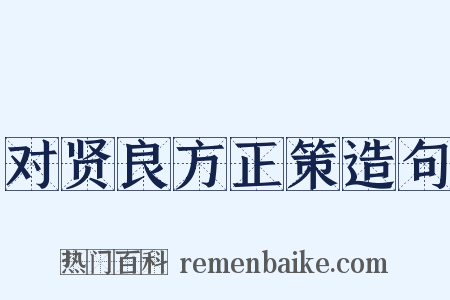 对贤良方正策造句是什么意思的图片